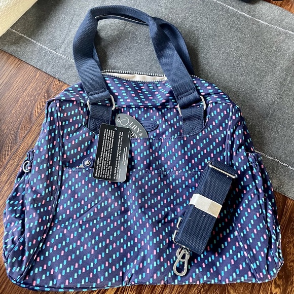 Lily & Drew Bags Lily Drew Nylon Travel Tote Crossbody Carry On Bag